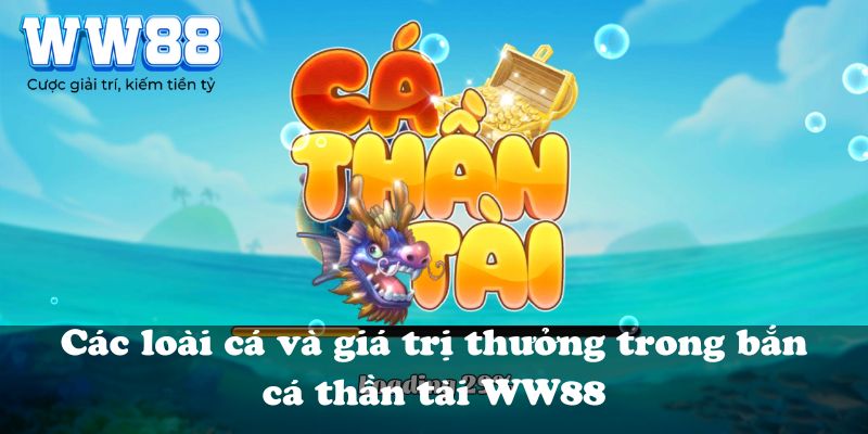 Các loài cá và giá trị thưởng trong bắn cá thần tài WW88