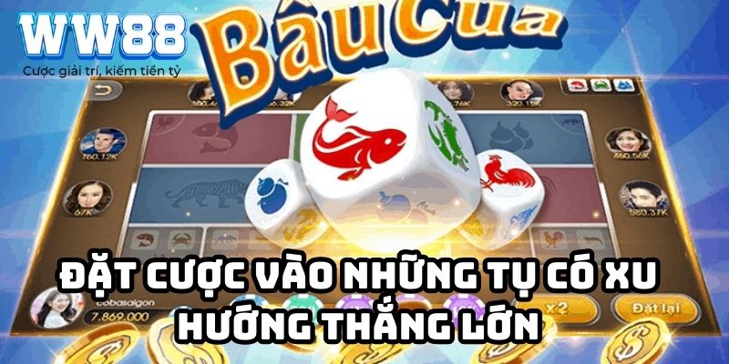 Đặt cược vào những tụ có xu hướng thắng lớn