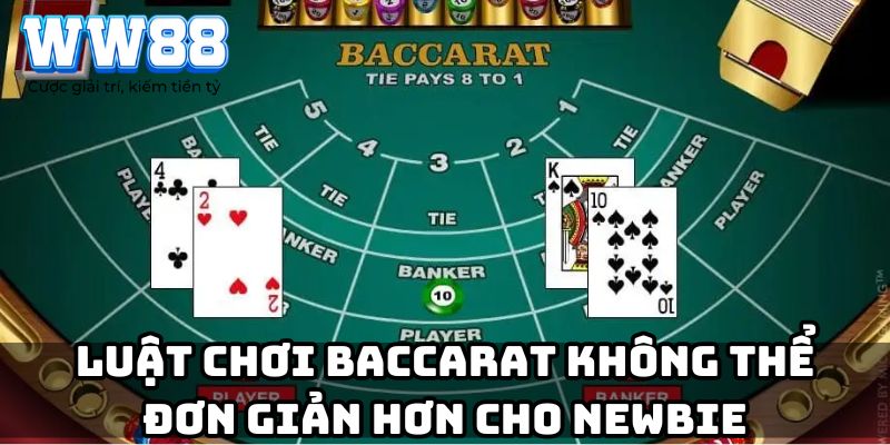 Luật chơi Baccarat không thể đơn giản hơn cho Newbie